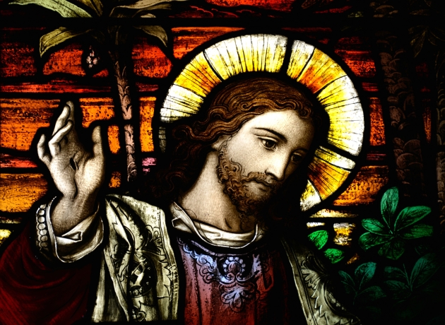 Jesus. Glasmosaik fra kirke i Covington, Kentucky. Foto: Jurgen Wegner / Shutterstock.