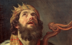 Bønner findes også i Det Gamle Testamente. I Salmernes bog finder man flere forskellige bønner. Mange af salmerne er krediteret David, som her i maleriet "King David Playing the Harp" af Gerard van Honthorst ses med sin harpe.