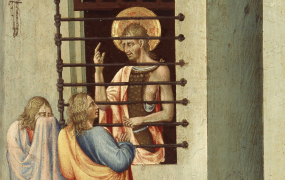 Johannes Døberen i fængslet. Maleri af Giovanni di Paulo. Kilde: Wikimedia Commons.