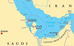 Kort over Mellemøsten, Golfe, Qatar. Foto: Shutterstock
