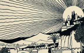 Zion. Illustration af Ephraim Moses Lilien, 1903. Kilde: Wikimedia Commons.