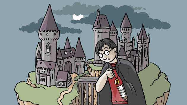 Harry Potter og Hogwarts. Illustreret af Marie Dyekjær Eriksen