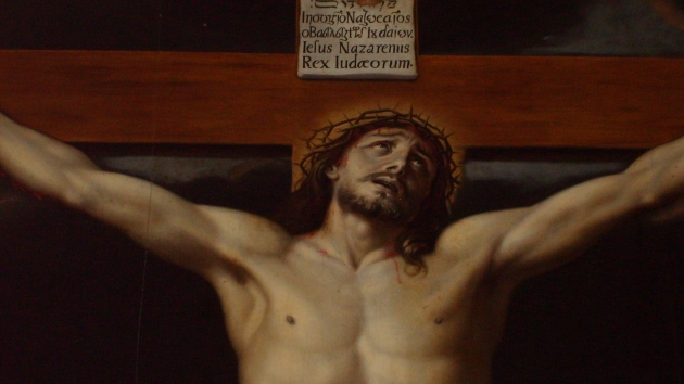 I Pullmans bog er det skurken Kristus, der forråder sin bror Jesus til pinsler og død. Maleriet "La Crucifixion" er malet af Philippe de Champaigne. Foto: Wikimedia Commons