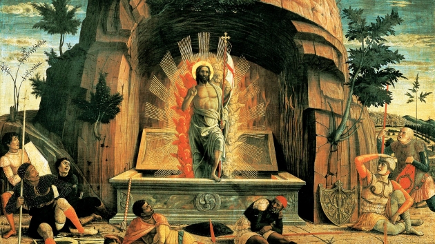 Jesus' opstandelse vender sorg til glæde og viser os at døden ikke er uovervindelig, men at Gud har det sidste ord - selv hvis vi mennesker ikke umiddelbart kan se det. Maleri af Andrea Mantegna. Foto: Wikimedia Commons.
