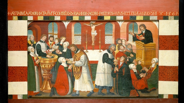 I 1561 besluttede præst Johannes Jacobsen i Torslunde Kirke på Sjælland sig for at bestille en ny alterbordsforside til sin kirke. Resultatet blev et smukt stykke kunsthåndværk, der viser de centrale dele af en protestantisk gudstjeneste: barnedåb, prædiken og nadver. 