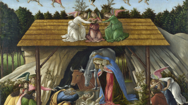 Jesus' fødsel. Maleri af Sandro Botticelli.