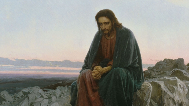 I Bibelen hører vi om, hvordan Jesus faster 40 dage i ørkenen. Maleri af Ivan Kramskoi, ca. 1872.